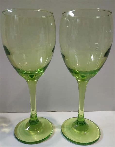 lime green wine glasses.